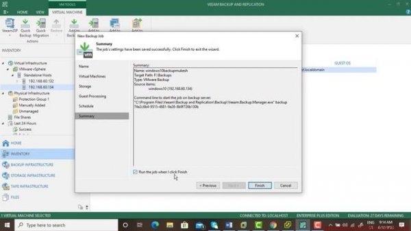 Virtual Machine Backup in Veeam Backup and Replication