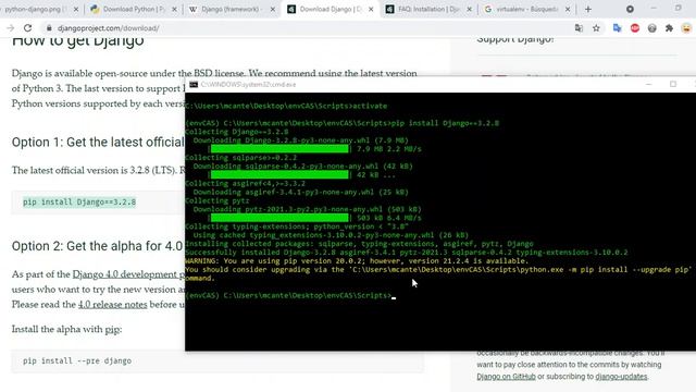 4 Instalar VirtualEnv, Django y El crear primer Proyecto смотреть онлайн