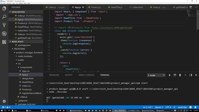 Bài 161 Kết nối Node JS và React JS thông qua axios смотреть онлайн
