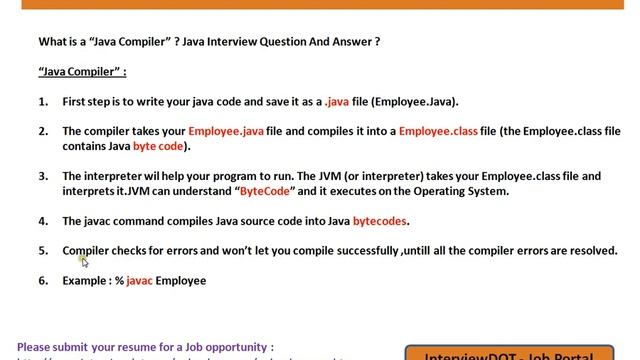 What is Java Compiler Java Interview Question And Answer смотреть онлайн