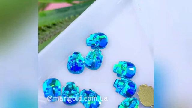 Стразы Blue AB череп, размер 8*6 мм смотреть онлайн