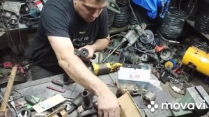 УШМ125 Stanley установка якоря и корпуса редуктора Makita 9555, 9558