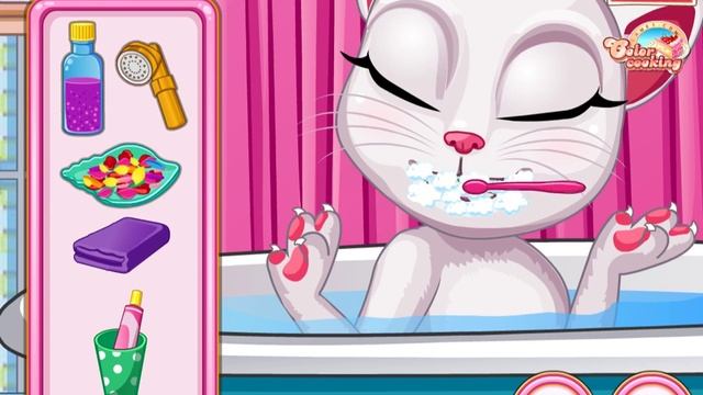 Киска Анджела замаралась надо нам помыть Анджелу и красиво нарядить смотреть онлайн