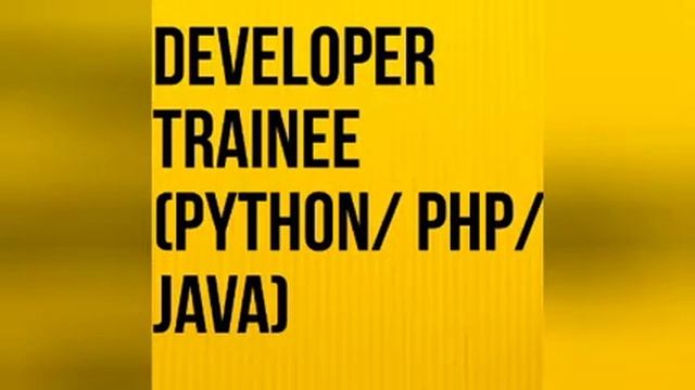 DEVELOPER TRAINEE(PYTHON/PHP/JAVA) Jobs смотреть онлайн