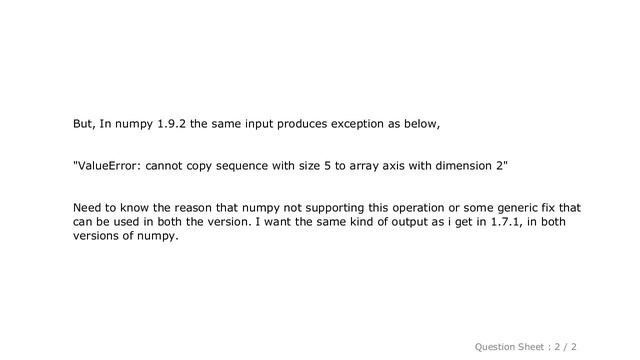 Pandas : ValueError: cannot copy sequence with size 5 to array axis with dimension 2 смотреть онлайн