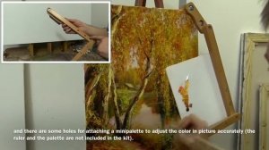 Отрисовка прямых линий на холсте.  Живопись маслом.