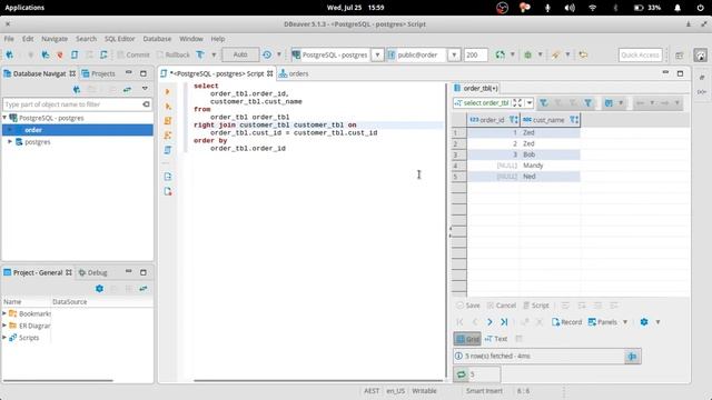 sql joins - inner, right, left, full outer joins. смотреть онлайн