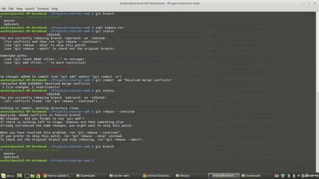 4 Resolve Merge Conflicts in GIT Rebase смотреть онлайн