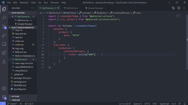 Customize Material UI Theme! [Easy Stylish Form Using Material UI + React TS + Formik + Yup 4/4] смотреть онлайн