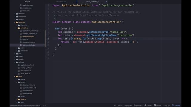 Rails Tutorial | Reactive Drag & Drop Updates with Stimulus Reflex смотреть онлайн