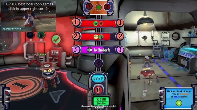 Cosmo's Quickstop PC - local coop (splitscreen) gameplay смотреть онлайн
