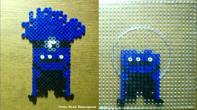 МИНЬОН №10 из термомозаики Perler/Hama Beads. Урок 16 | Perler Beads Minions Tutorial смотреть онлайн