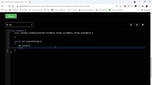 1880. Check if Word Equals Summation of Two Words | LeetCode Weekly Contest | Coders Camp смотреть онлайн
