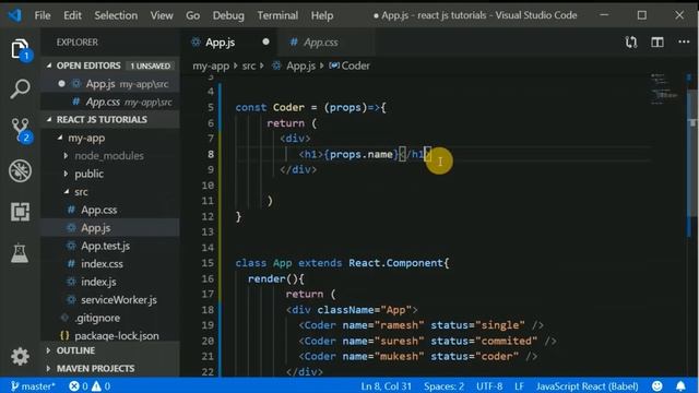 #1 - React js basics | jsx | props | state | component | React js tutorials in hindi смотреть онлайн