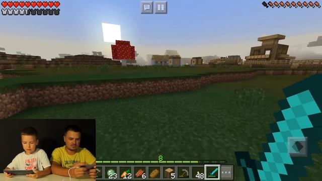 Майнкрафт с ПАПОЙ ?? с ВЕБКОЙ - НУБик Выживание в Minecraft PE с Родителями - КокаПлей смотреть онлайн