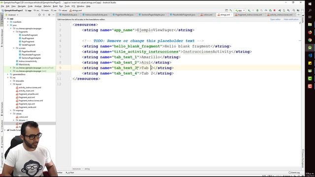 #9. Como trabajar con Tabbed Activity y view pager en la versión 3.4 de AndroidStudio смотреть онлайн