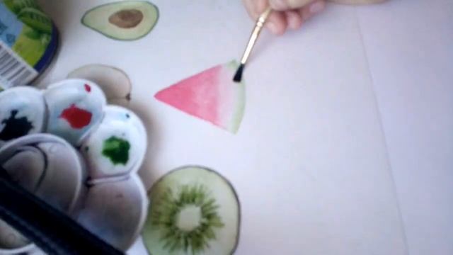 Рисую фрукты АКВАРЕЛЬЮ| 6 вариантов смотреть онлайн