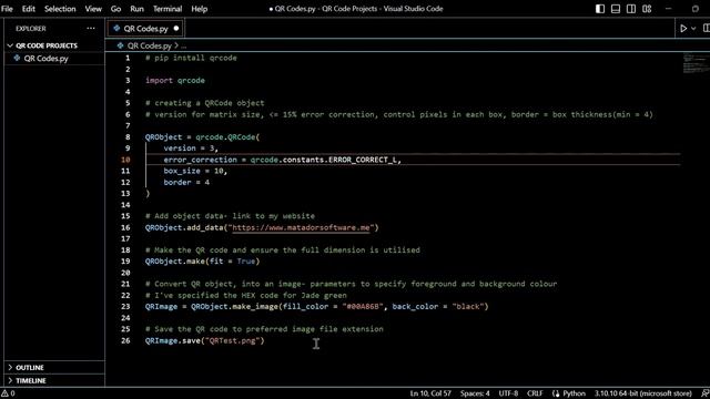 Generate a Simple & Stylish QR Code Using Python- Only 10 Lines of Code смотреть онлайн