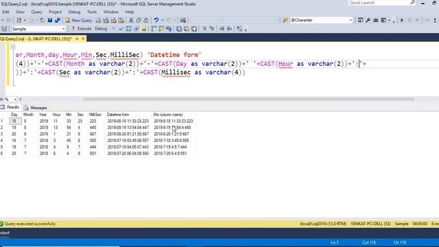 DateTimefromparts in sql смотреть онлайн