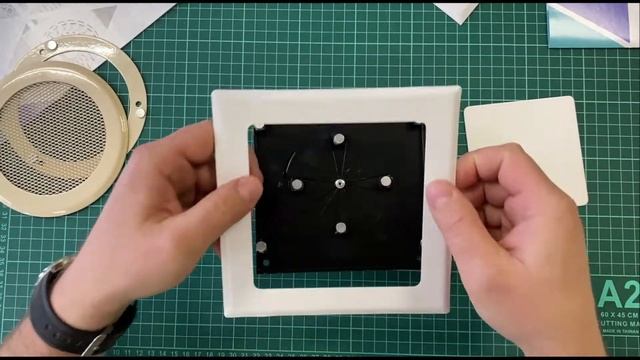 Вентиляционная решетка - диффузор на магнитах НД100 квадрат