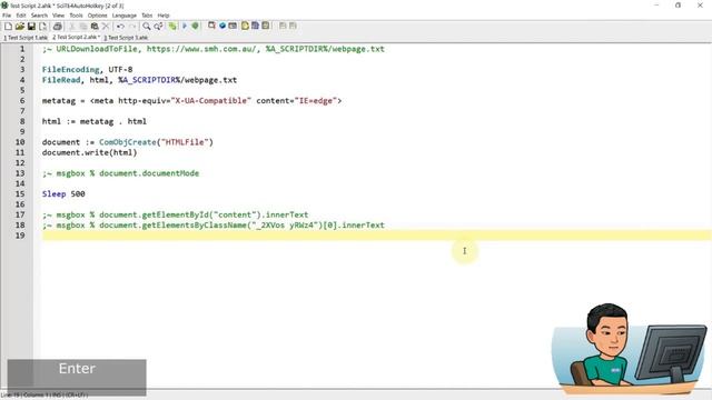 [Juho's AutoHotkey Tutorial #12 Text Manipulation] Bonus Part - HTMLfile ComObj for Parsing HTML смотреть онлайн