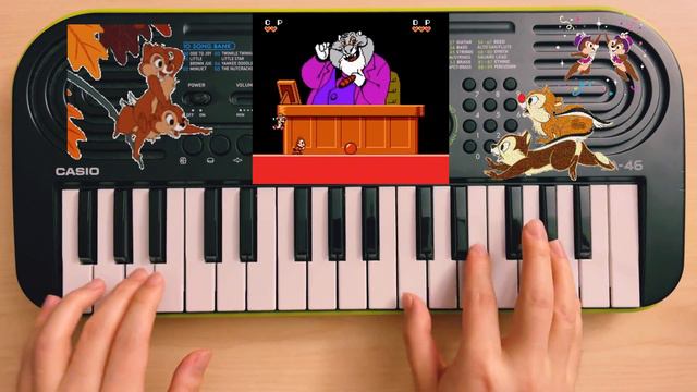 Chip 'n' Dale 6 sections playing on a toy piano keyboard (with perfect synth sound + gameplay video смотреть онлайн