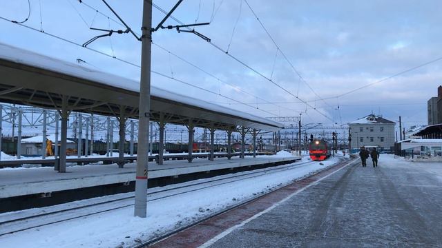 Электропоезд ЭД4М-0160 прибывает на ст. Ярославль-Главный смотреть онлайн