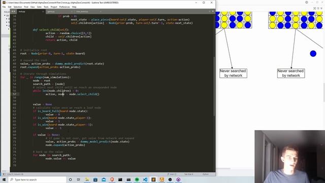 Recreating DeepMind's AlphaZero - AI Plays Connect 4 - Part 3: Monte Carlo Tree Search смотреть онлайн