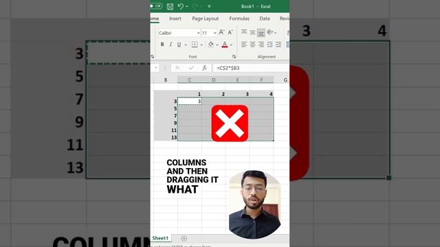 Excel Shortcut to get muktiplicatins quickly. #excel #informative смотреть онлайн