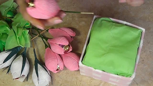 Букет из гофрированной бумаги смотреть онлайн