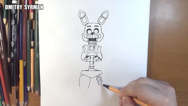 How to draw Ignited Toy Bonnie, FNaF, Как нарисовать Игнайтед Той Бонни, ФНаФ смотреть онлайн