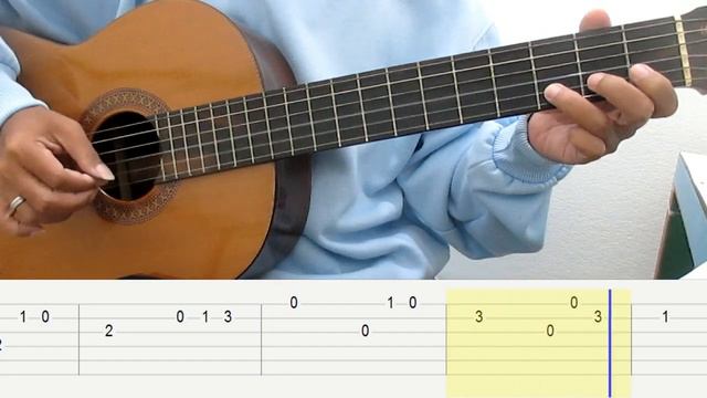Fur Elise Guitar Tutorial TAB Guitar Lessons for Beginners смотреть онлайн