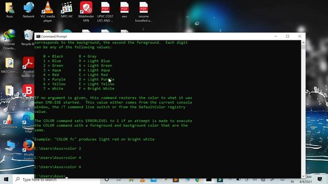 How to change color in command prompt || cmd || command prompt || python || kartikeya raj || смотреть онлайн