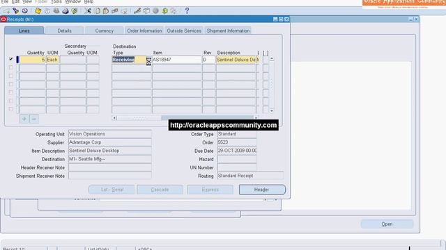 Standard Purchase Order Receipt - Oracle Purchasing смотреть онлайн