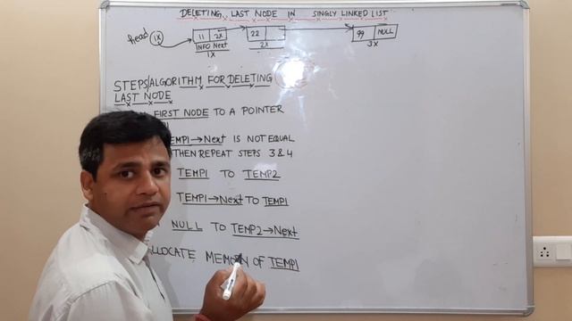 Deleting Last Node From Linked List Example Algorithm And Implementation in Hindi смотреть онлайн
