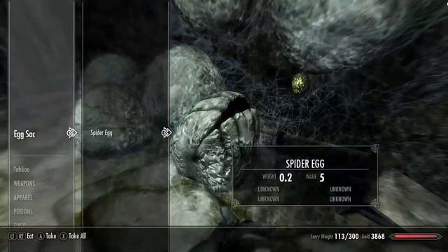 Where to find Spider Eggs - Skyrim смотреть онлайн