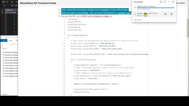 How to send an image to a Telegram user in C# смотреть онлайн