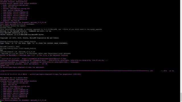 Upgrade MariaDB 5.5 zu 10.3 Centos 7 смотреть онлайн