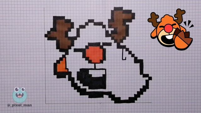 Как нарисовать значок Оленя по клеточкам | Brawl Stars смотреть онлайн