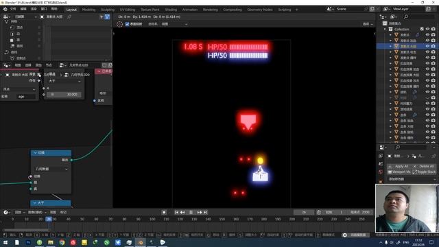Geometry node - 3.5 Simulation Node - Play Attack aircraft Game - blender смотреть онлайн