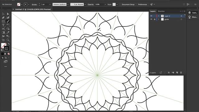 How to create simple Vector Mandala in Illustrator with Transform Tool смотреть онлайн