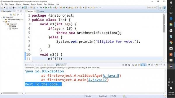 Java Exception Handling (session - 3)