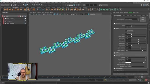 AUTODESK MAYA - COMO USAR O NODE DE REPLICATOR DO MASH EDITOR смотреть онлайн