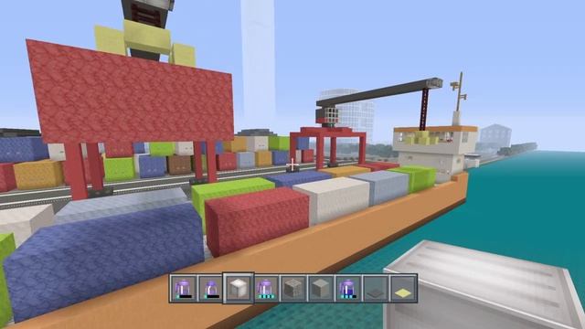Minecraft : Port Of New Orleans Replica | Container Ship & Dock | SHOWCASE