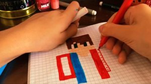 Как нарисовать компота по клеточкам Майнкрафт Minecraft ❤️????