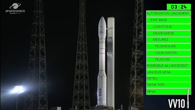 [ЗАПИСЬ] Трансляция пуска Vega (OptSat 3000 & VENµS) смотреть онлайн