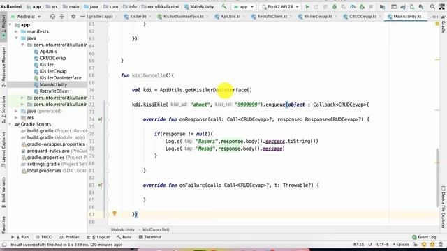 Android & Kotlin : Retrofit Kullanımı - Update ( Güncelleme İşlemi ) смотреть онлайн