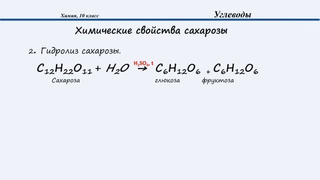 Органика. Фруктоза. Сахароза.10 класс. смотреть онлайн