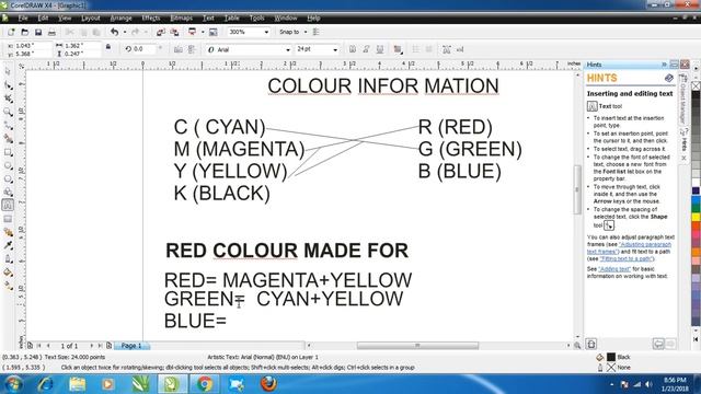 COLOUR INFORMATION IN COREL DRAW смотреть онлайн