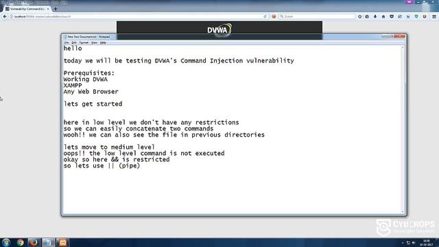 How to exploit website by command injection vulnerability DVWA (Low, Medium, High) смотреть онлайн